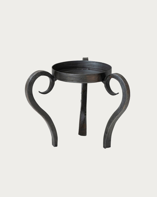 Raised Wrought Iron Pillar Candle Holder - Lone Fox