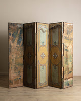 Rare 17th Century Flemish Tapestry Applied 5 Panel Folding Screen - Lone Fox