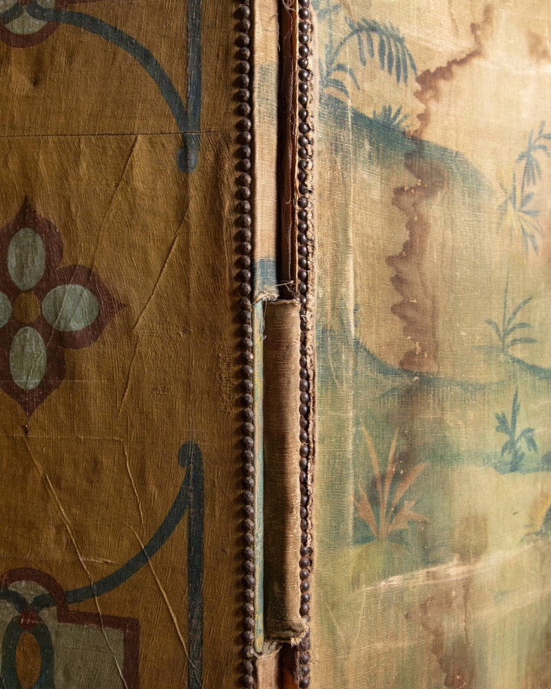 Rare 17th Century Flemish Tapestry Applied 5 Panel Folding Screen - Lone Fox