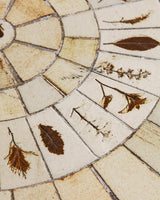 Rare Round Botanical Tile Top Coffee Table by Roger Capron, France, 1965 - Lone Fox