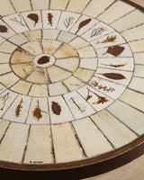 Rare Round Botanical Tile Top Coffee Table by Roger Capron, France, 1965 - Lone Fox
