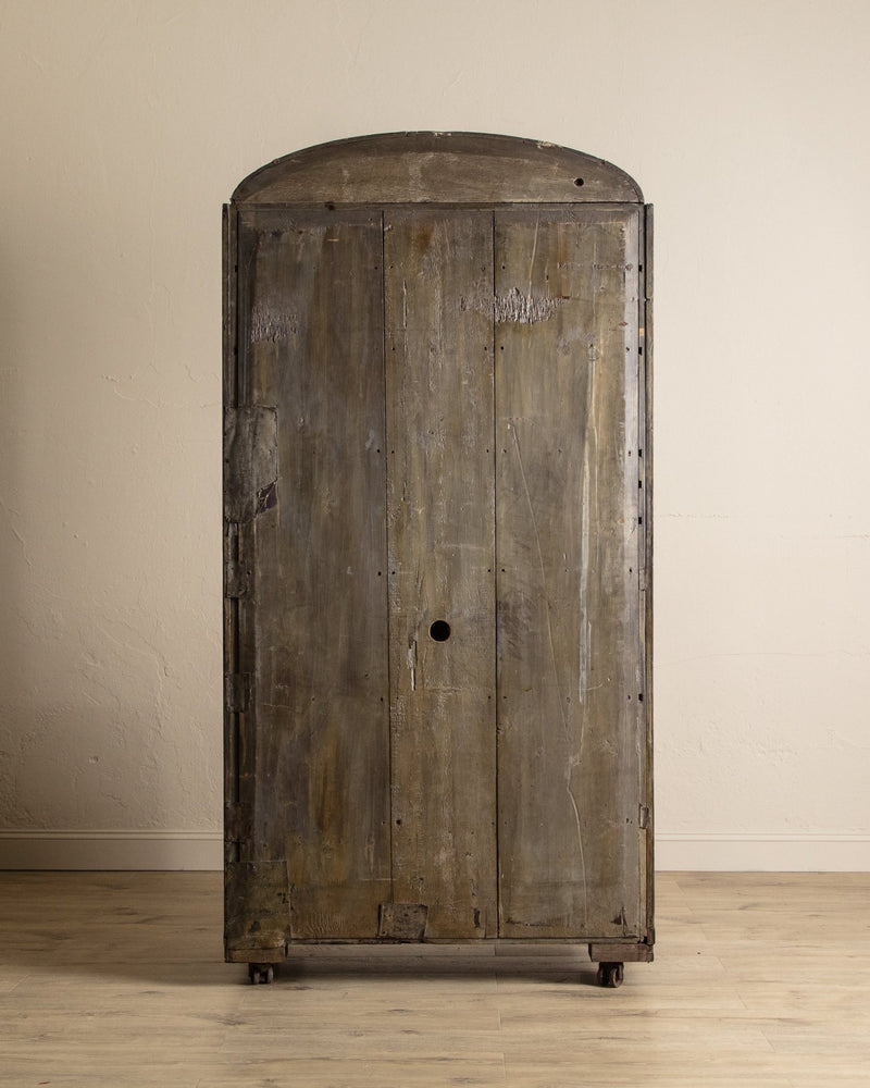 Rare Wood Inlaid Dome Top Doctors Cabinet, Circa 1840 - Lone Fox
