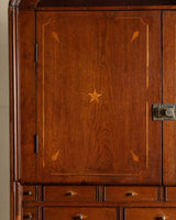 Rare Wood Inlaid Dome Top Doctors Cabinet, Circa 1840 - Lone Fox