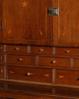 Rare Wood Inlaid Dome Top Doctors Cabinet, Circa 1840 - Lone Fox