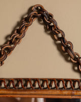 Rattan Framed Mirror with Chain Hanger, Italy, 1970s - Lone Fox