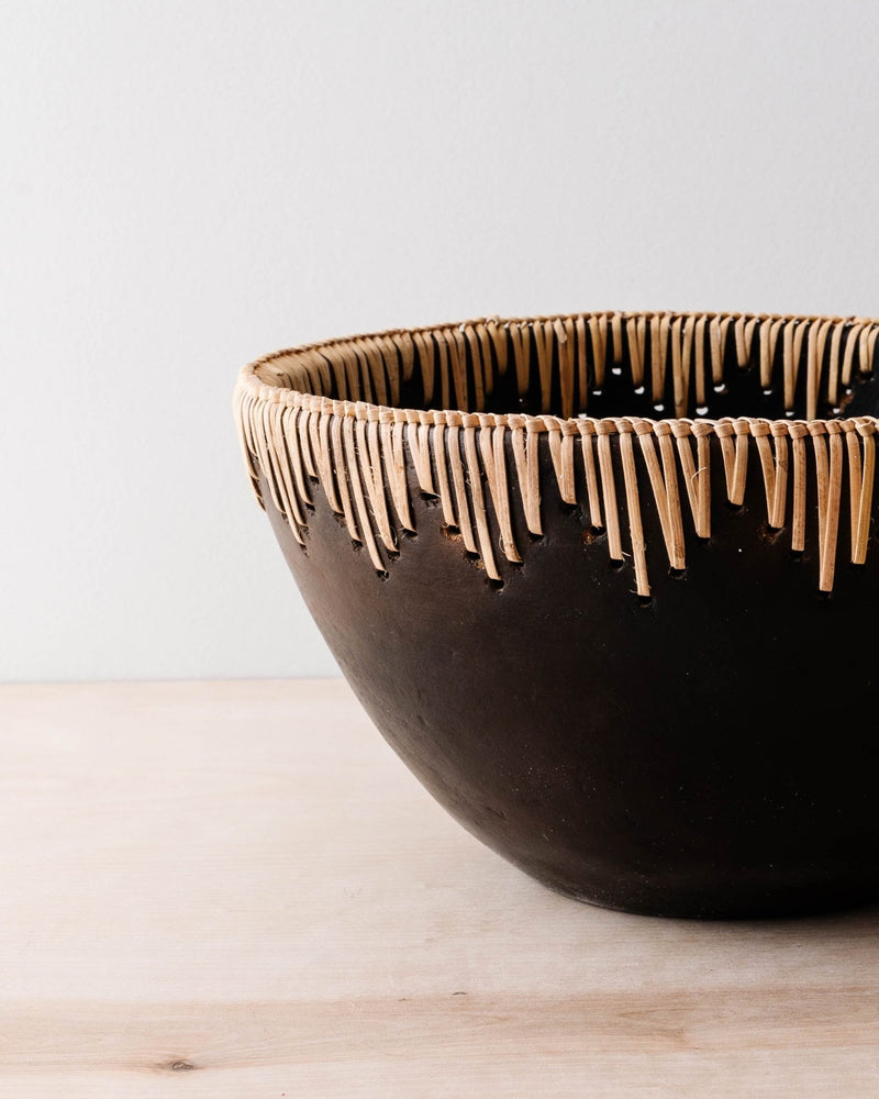 Rattan Stitched Terracotta Bowl - Lone Fox