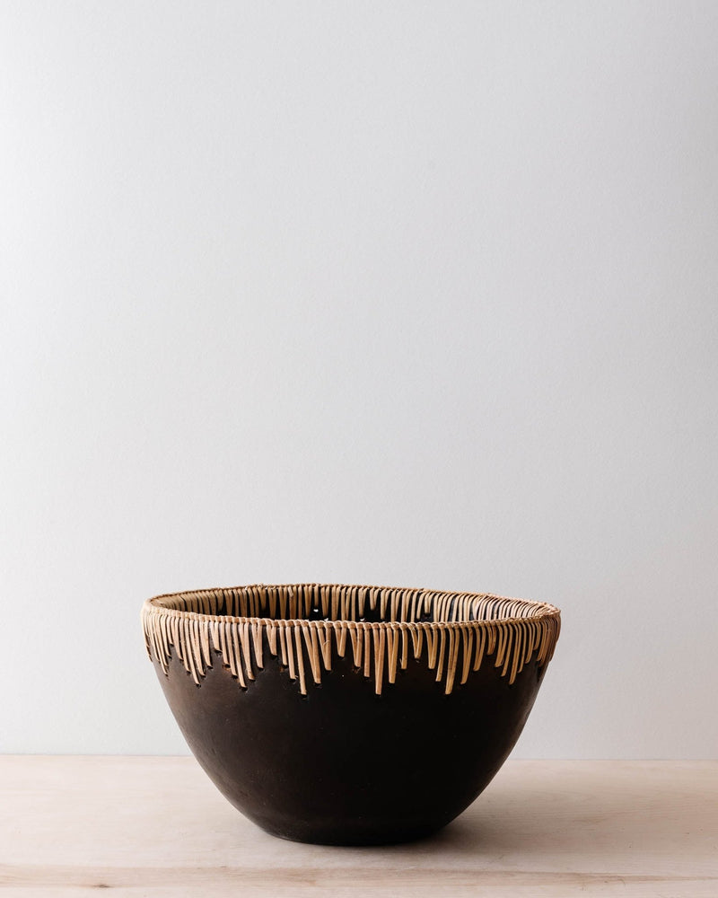 Rattan Stitched Terracotta Bowl - Lone Fox