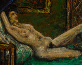 Reclining Nude Oil Painting by Philippe Granat, France, 1940's - Lone Fox