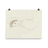 "Reclining Woman" Art Print - Lone Fox
