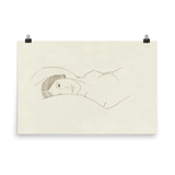 "Reclining Woman" Art Print - Lone Fox
