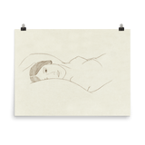 "Reclining Woman" Art Print - Lone Fox
