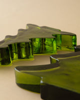 Recycled Hammered Green Glass Trees - Lone Fox