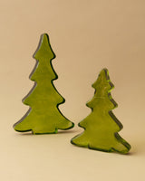 Recycled Hammered Green Glass Trees - Lone Fox
