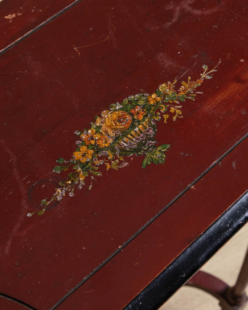 Red & Black Painted Console, Italy, 1940's - Lone Fox