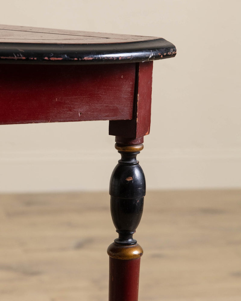 Red & Black Painted Console, Italy, 1940's - Lone Fox