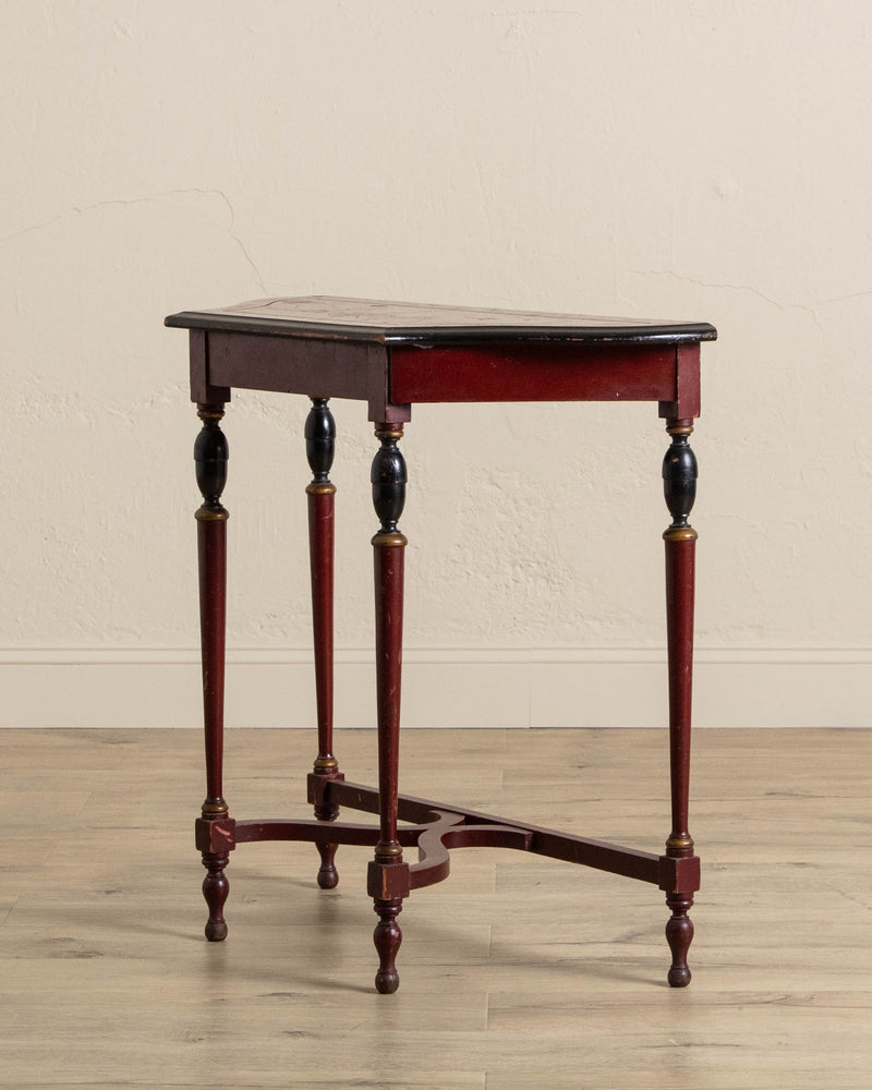 Red & Black Painted Console, Italy, 1940's - Lone Fox