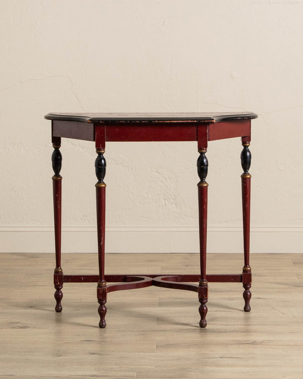 Red & Black Painted Console, Italy, 1940's - Lone Fox