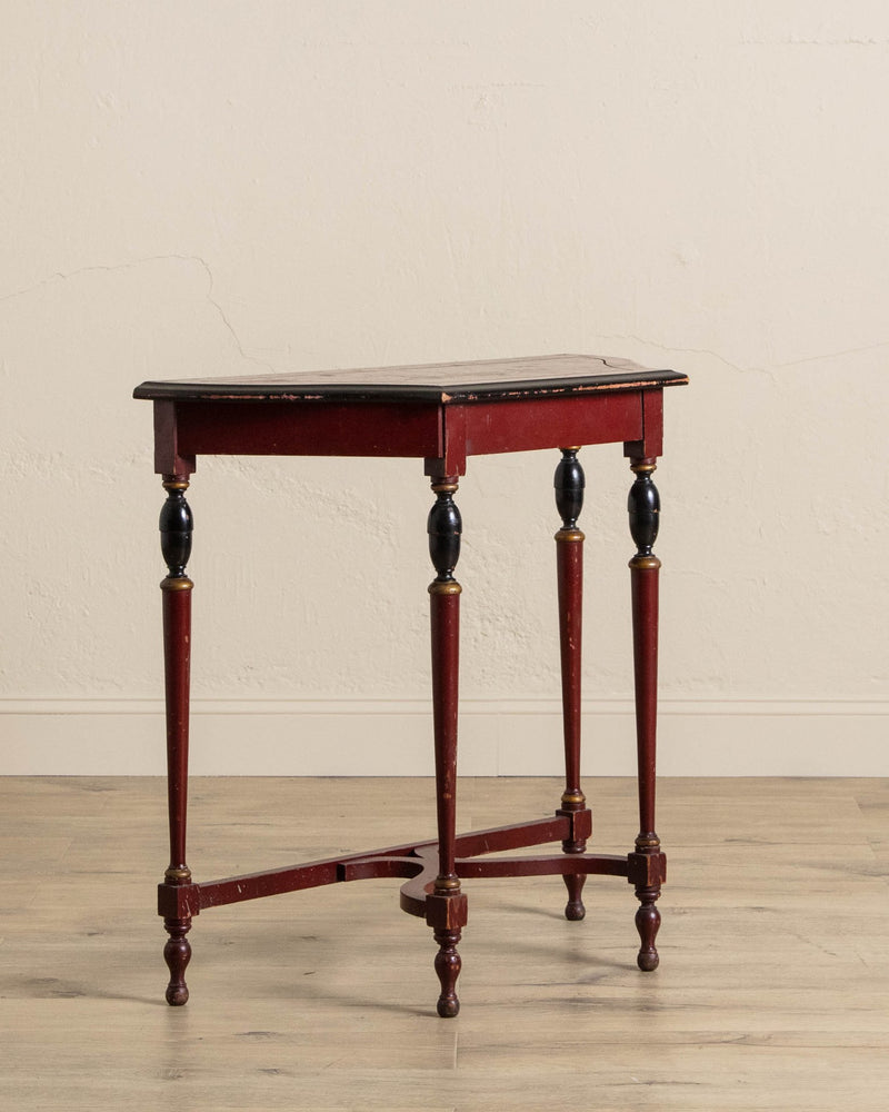 Red & Black Painted Console, Italy, 1940's - Lone Fox