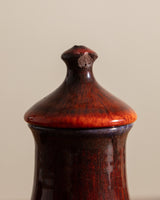 Red Drippy Studio Pottery Teapot, Signed, United States, 1970s - Lone Fox
