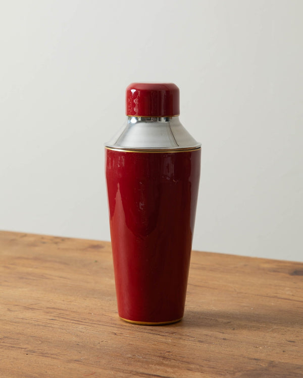 Red Enameled Cocktail Shaker - Lone Fox