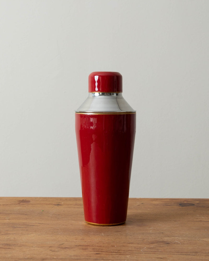 Red Enameled Cocktail Shaker - Lone Fox