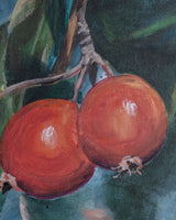 Red Fruit on the Branch Still Life, American, Late 20th Century - Lone Fox