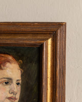 Red Haired Woman Portait Oil Painting, France, Early 1900's - Lone Fox