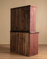 Red Painted Pine Cabinet / Buffet, Scandinavian, Early 19th Century - Lone Fox