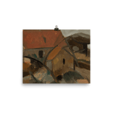 "Red Roof" Art Print - Lone Fox