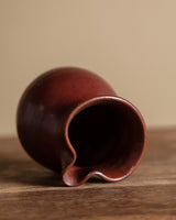Red Studio Pottery Spouted Vase, American, 1960's - Lone Fox