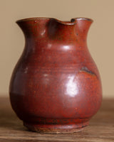 Red Studio Pottery Spouted Vase, American, 1960's - Lone Fox