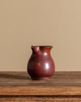 Red Studio Pottery Spouted Vase, American, 1960's - Lone Fox