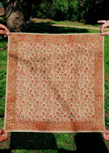 Red Vinyard Kalamkari Cotton Bandana - Lone Fox