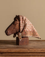 Red Vinyard Kalamkari Cotton Handkerchief / Napkin - Lone Fox