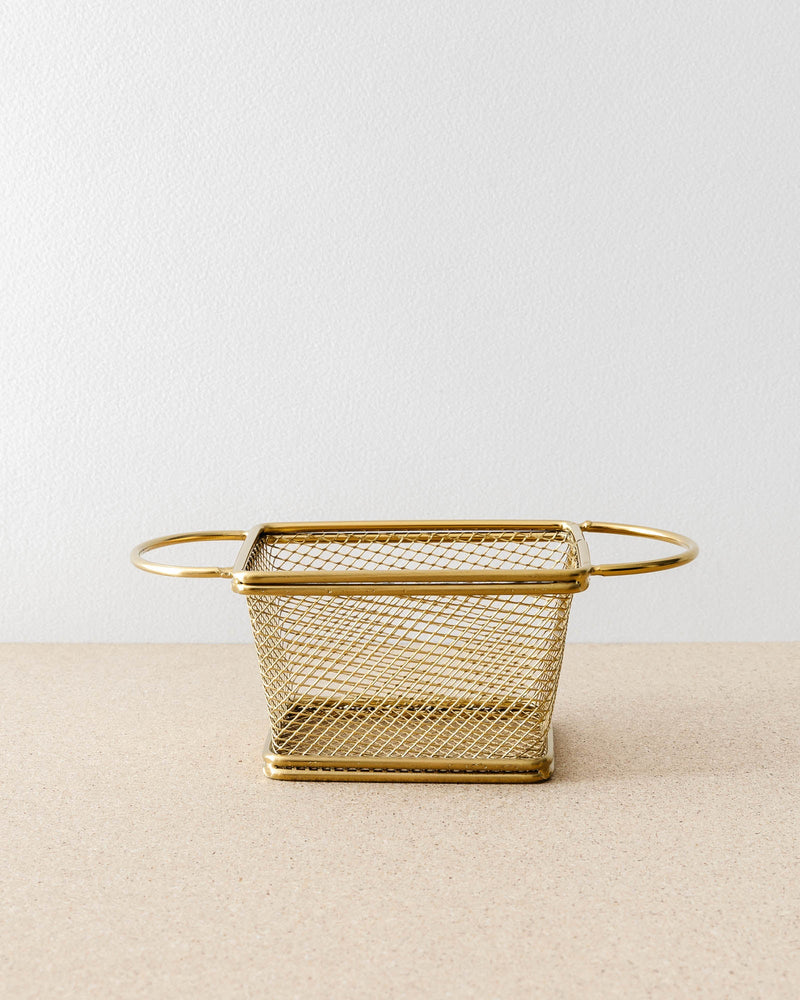 Remi Brass Mesh Fruit Basket - Lone Fox