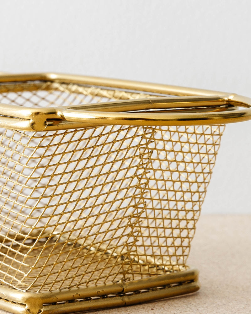 Remi Brass Mesh Fruit Basket - Lone Fox