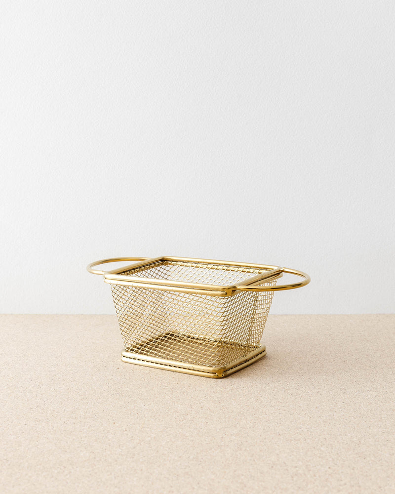 Remi Brass Mesh Fruit Basket - Lone Fox