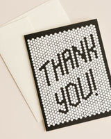 Retro Tile Thank You Card - Lone Fox