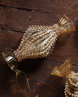 Rhinestone Golden Glass Candy Ornament - Lone Fox