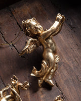 Rococo Golden Cherub Ornaments (Set of 3) - Lone Fox