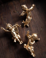 Rococo Golden Cherub Ornaments (Set of 3) - Lone Fox
