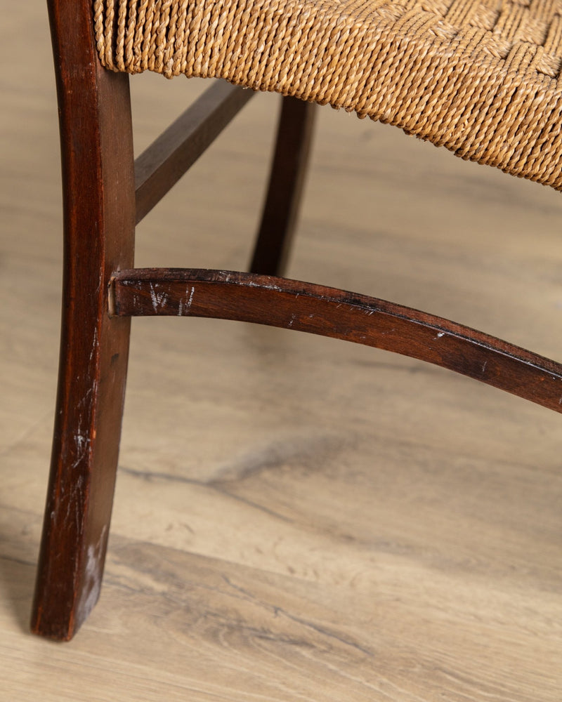 Rope & Beech Wood Armchair by Erich Dieckermann, 1950's - Lone Fox