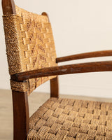 Rope & Beech Wood Armchair by Erich Dieckermann, 1950's - Lone Fox