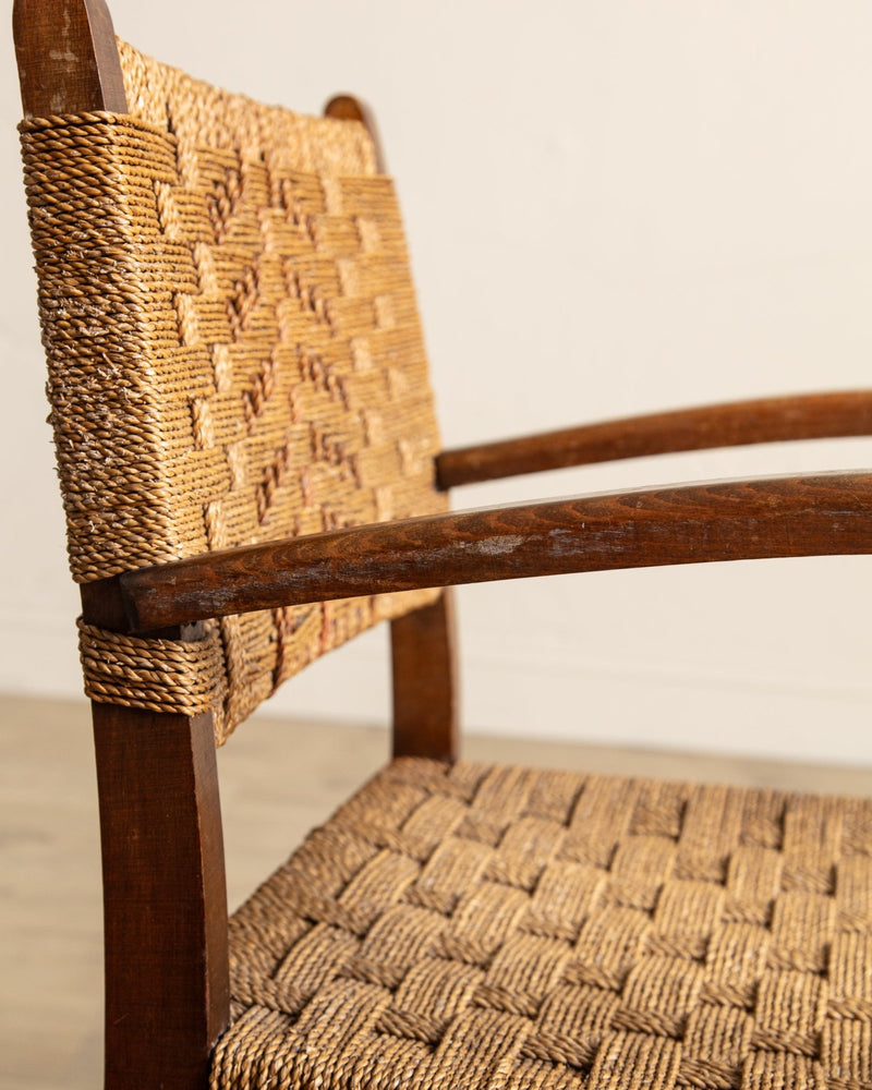 Rope & Beech Wood Armchair by Erich Dieckermann, 1950's - Lone Fox