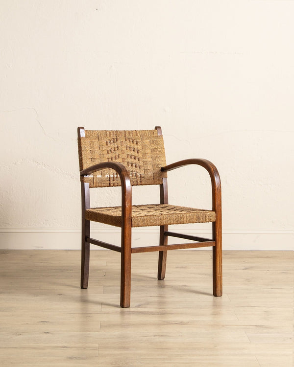 Rope & Beech Wood Armchair by Erich Dieckermann, 1950's - Lone Fox