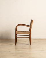 Rope & Beech Wood Armchair by Erich Dieckermann, 1950's - Lone Fox