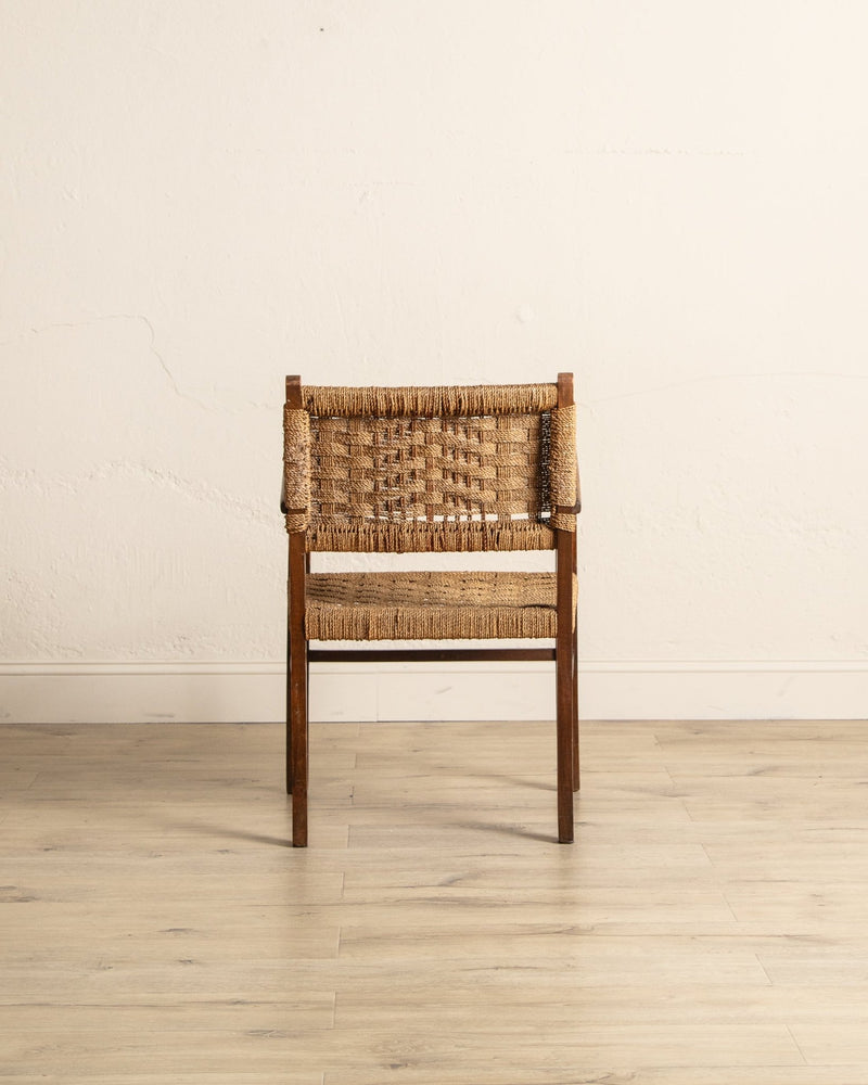 Rope & Beech Wood Armchair by Erich Dieckermann, 1950's - Lone Fox