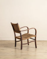Rope & Beech Wood Armchair by Erich Dieckermann, 1950's - Lone Fox
