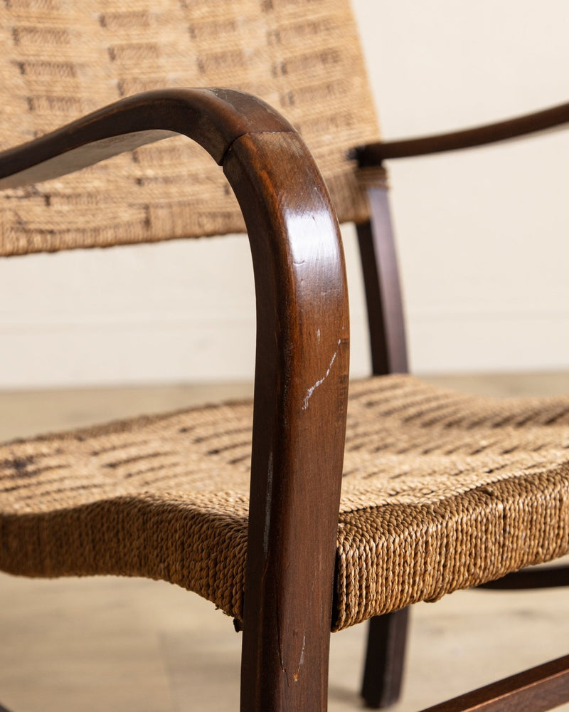 Rope & Beech Wood Armchair by Erich Dieckermann, 1950's - Lone Fox