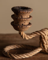 Rope Candleholder by Audoux & Minet, France, 1950's - Lone Fox